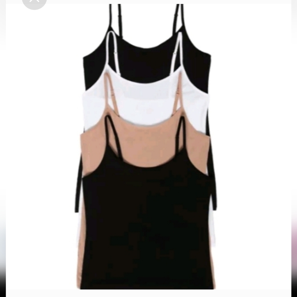 BRAND NEW Felina 4 Pack Cotton Stretch Camisole Tank Tops - Women’s Size LARGE